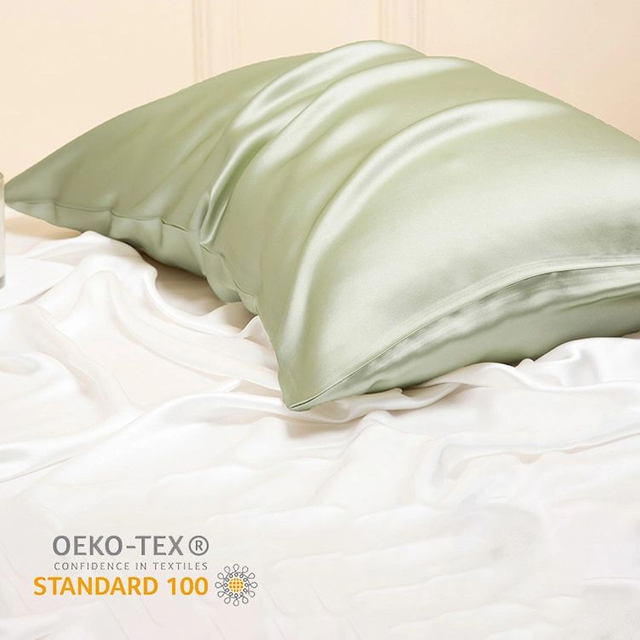 Funda de almohada de seda con estampado Besopke